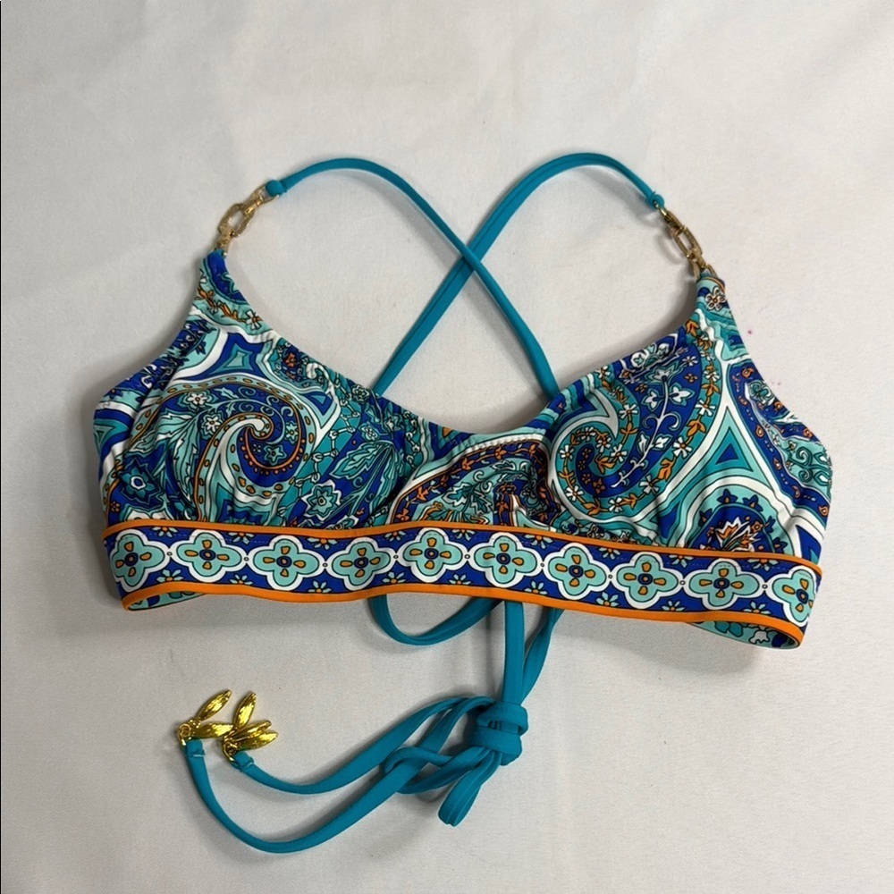 Trina Turk Vibrant Paisley Bikini Top